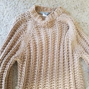 J Crew Beige Hand Knit Sweater Cozy M